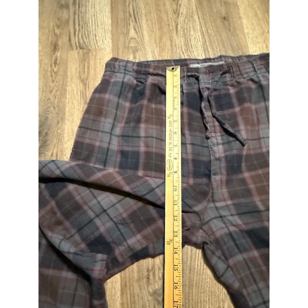REI Pants Mens Size M Gray Pajama Plaid Organic Cotton Sleepwear - Picture 7 of 9